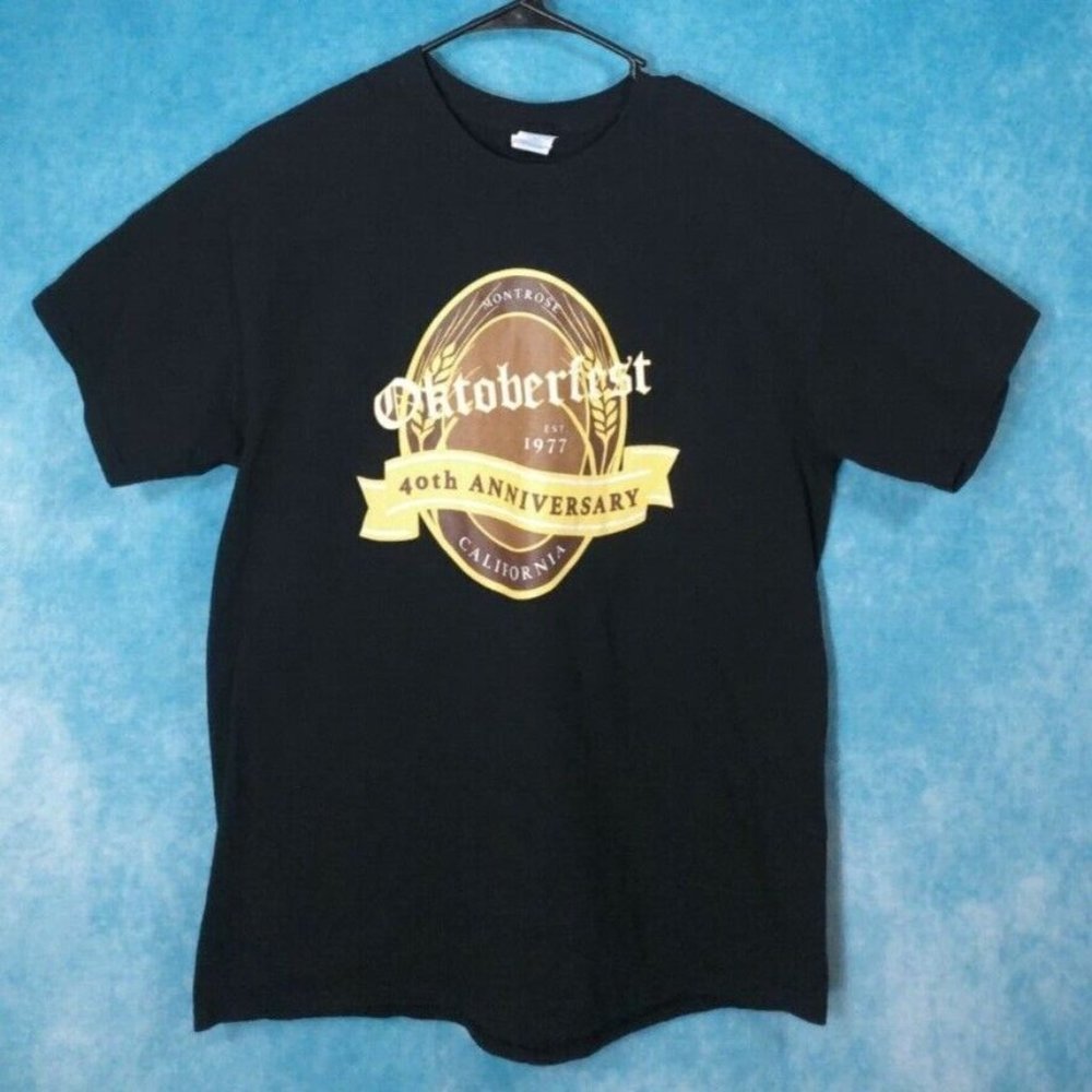 Oktoberfest 40th Anniversary Short Sleeve T-shirt, black, Size Large